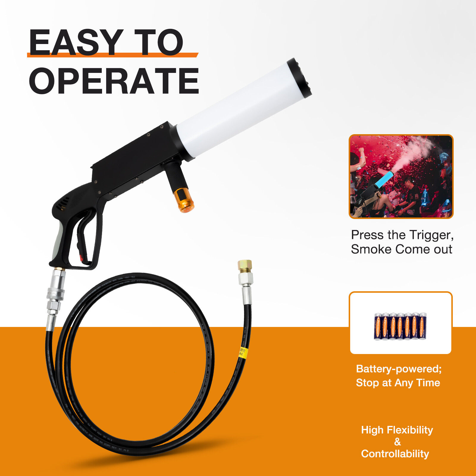 Stage High Quality Handheld LED CO2 Manual Control Smoke Machine Dry Ice Machine