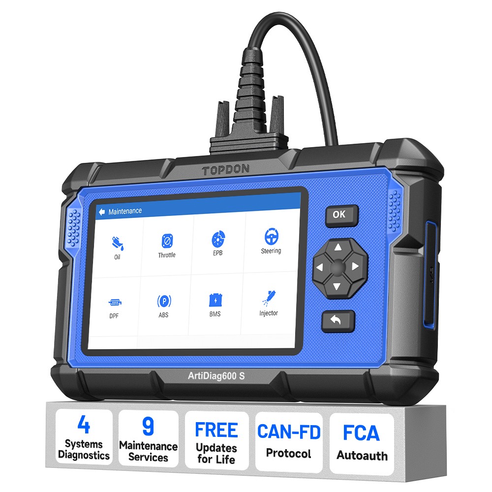 🔥2026 TOPDON AD600S OBD2 Scanner Engine ABS SRS SAS AT TPMS EPB Diagnostic Tool