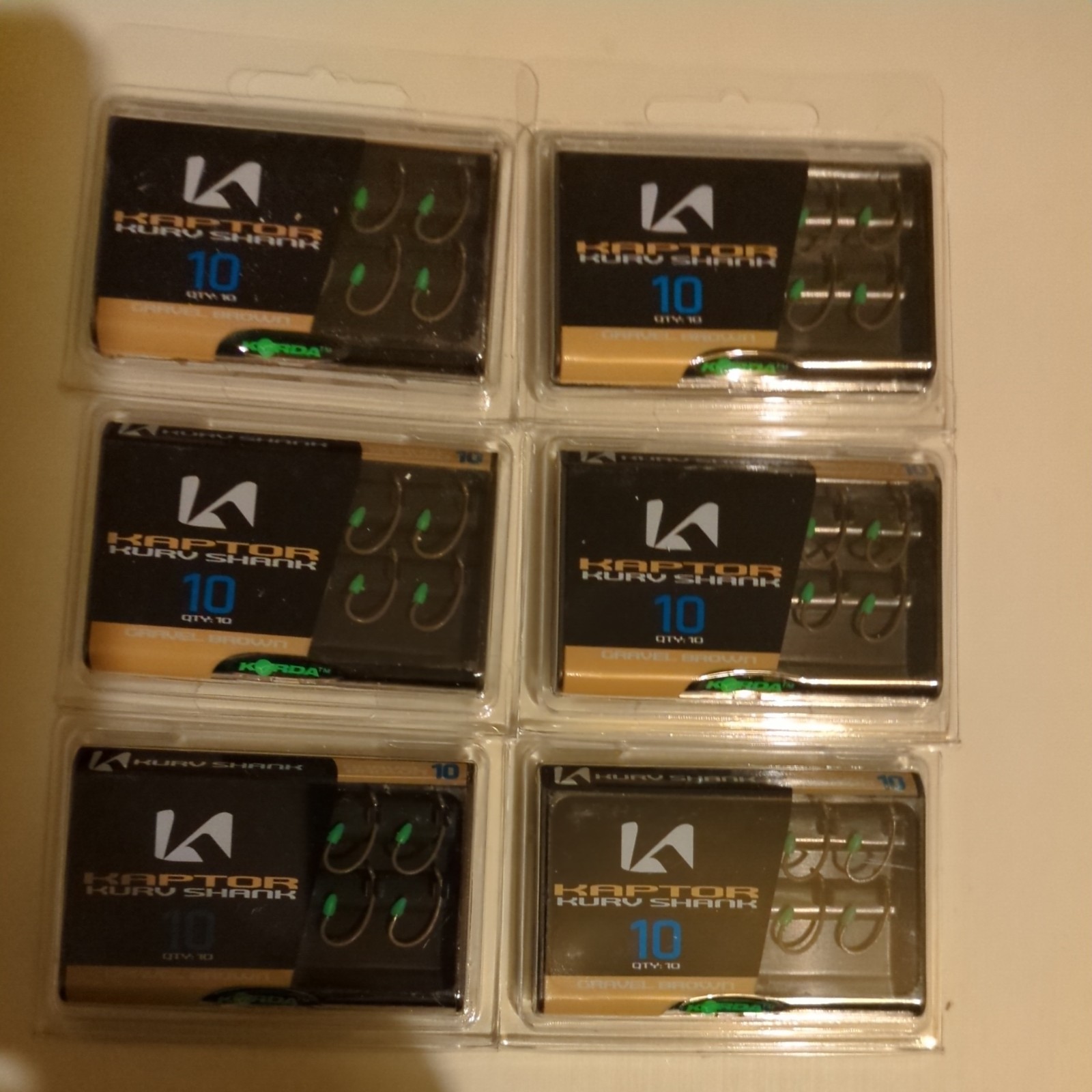 Korda Kaptor ;10,Kaptor Kurv Shank   Carp Fishing Hooks | **BRAND NEW**
