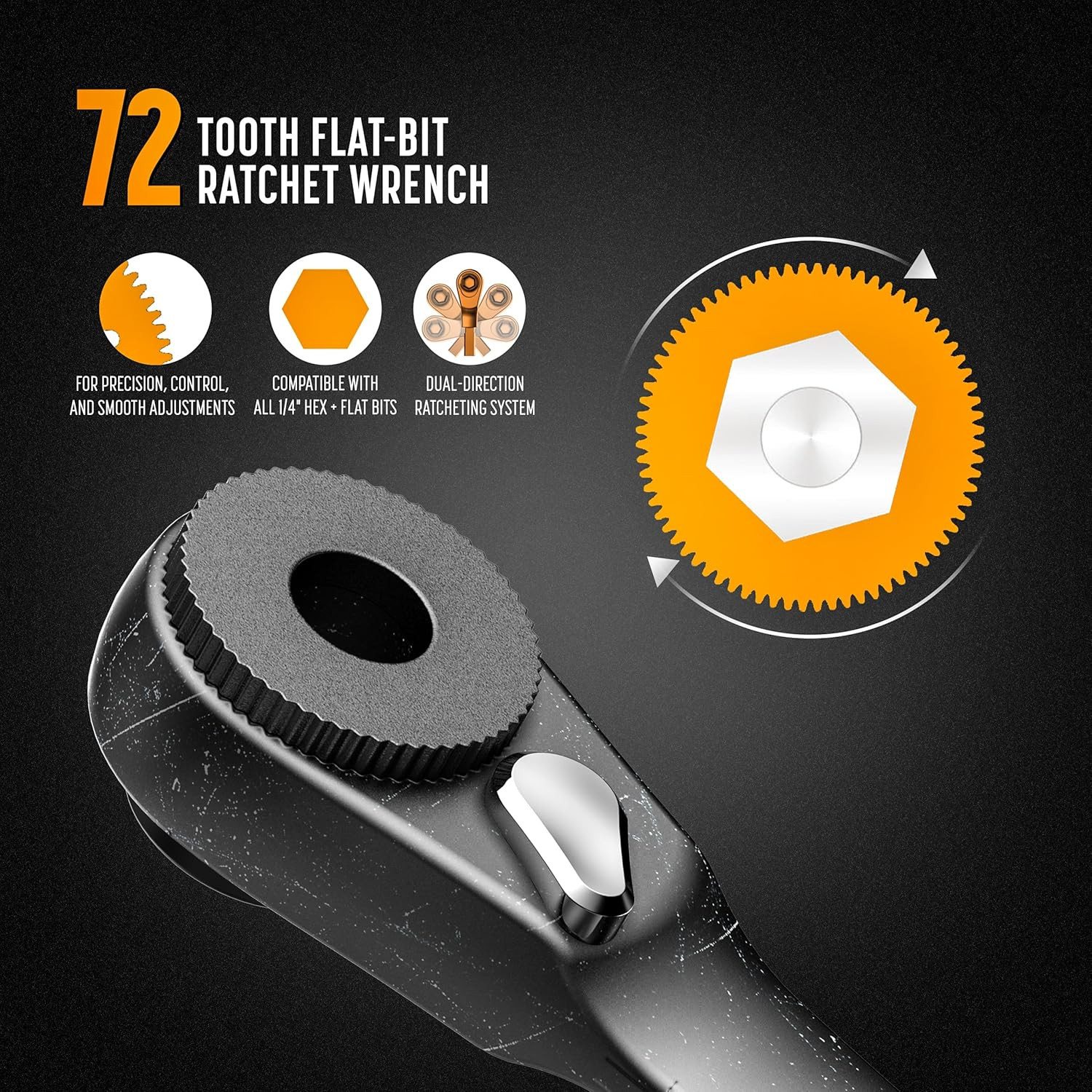 GALVANOX Flat-End Ratchet Driver Designed
