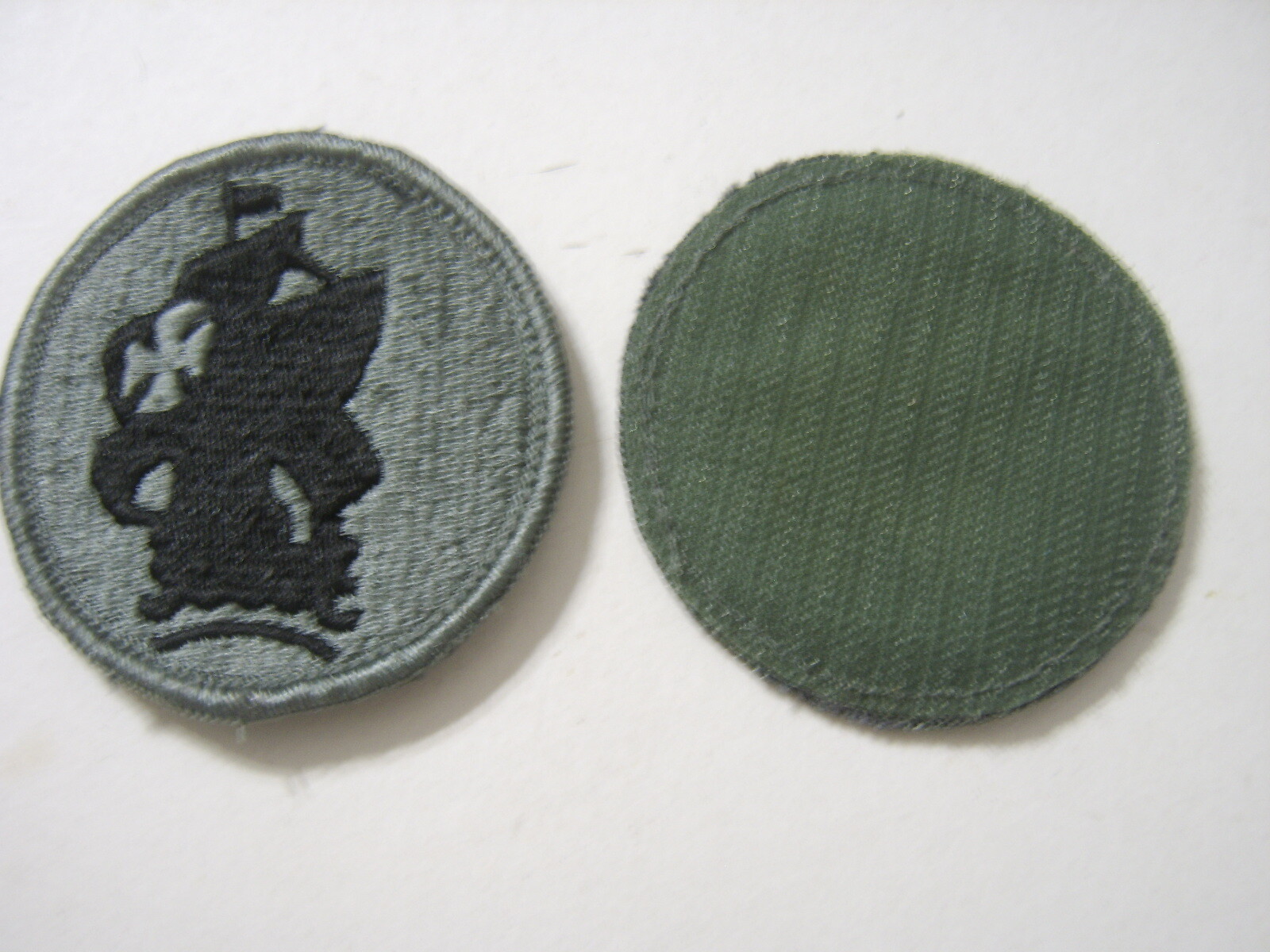 ARMY SOUTHER COMMAND  PATCH - ACU COLOR  (BLACK ON GRAY) WITH HOOK & LOOP