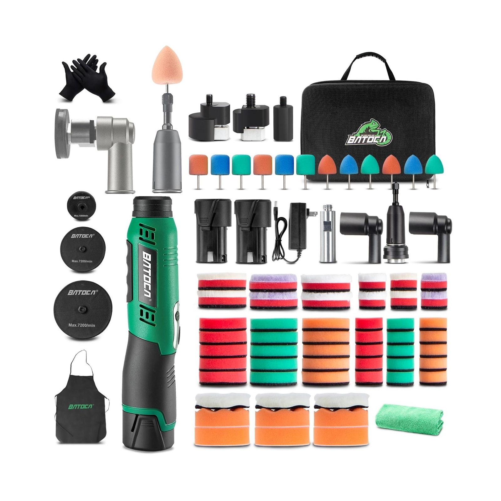 BATOCA S6 Mini Polisher Cordless Polisher for Car Detailing, 2x2.0Ah Batterie...