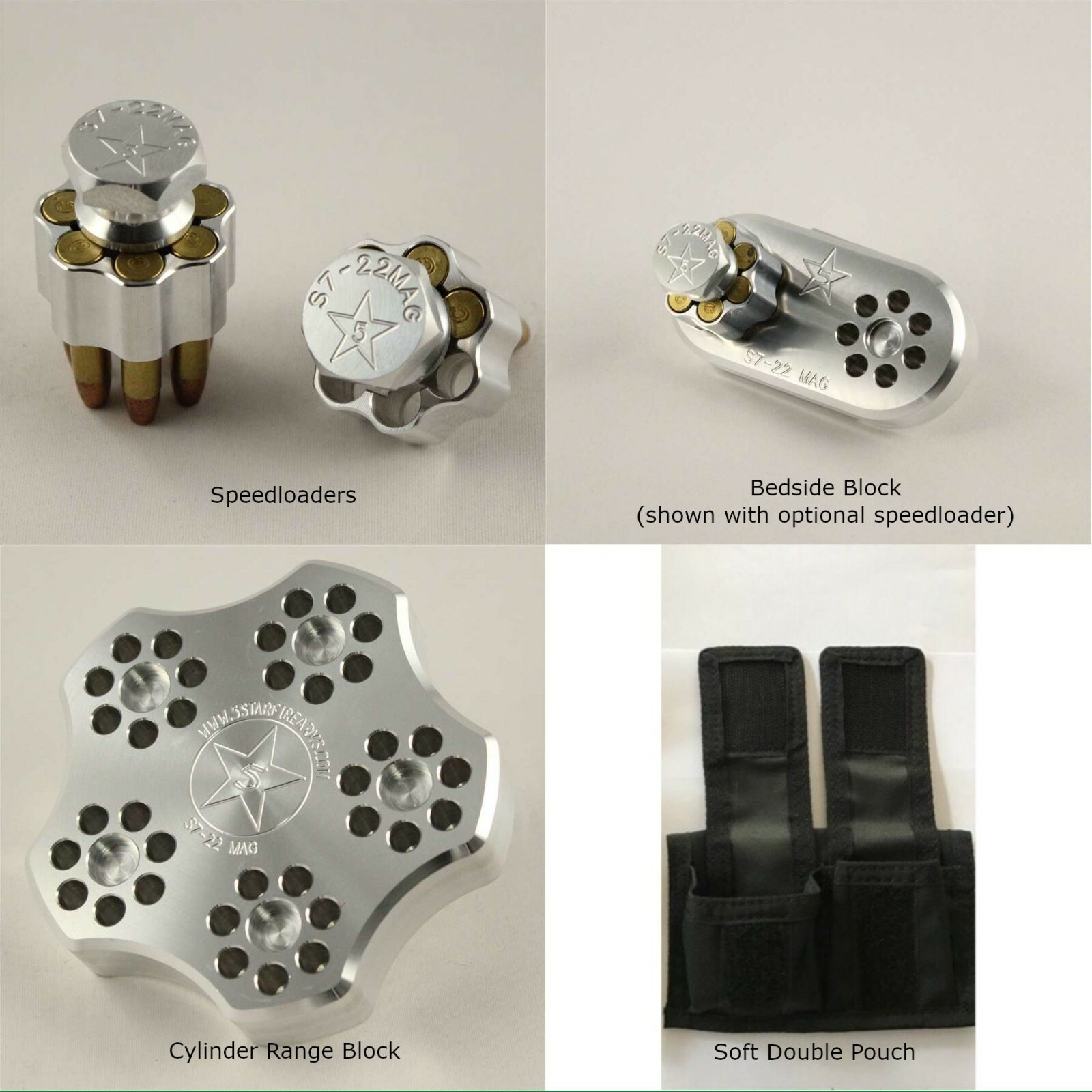 S7-22MAG [7-Shot .22 Mag] Speedloader, Block or Pouch for S&W 351 PD & 351 C; FS