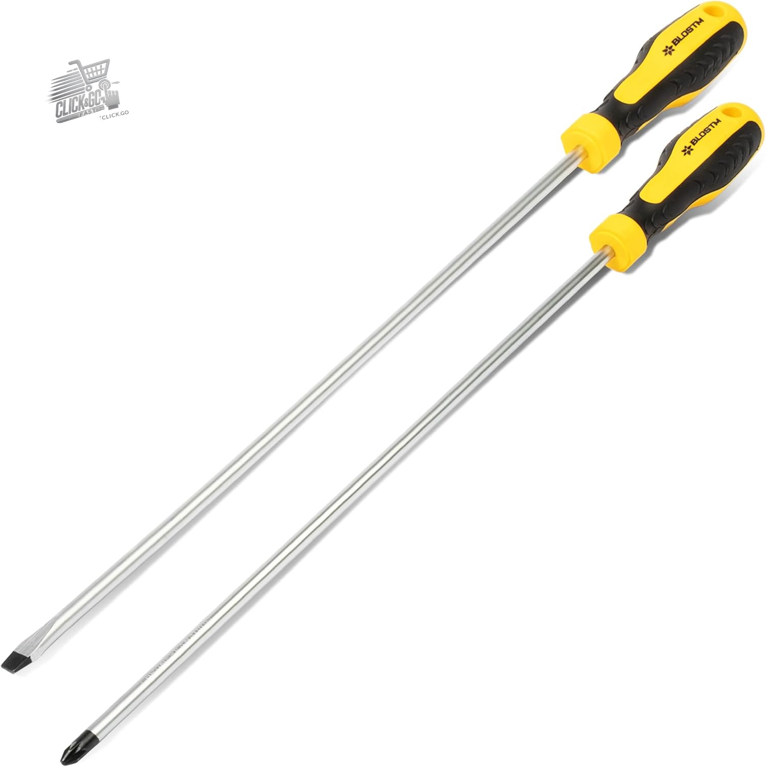 Long Screwdriver Set - 2 Piece Cross Screwdriver And Flat Screwdriver - Cacc