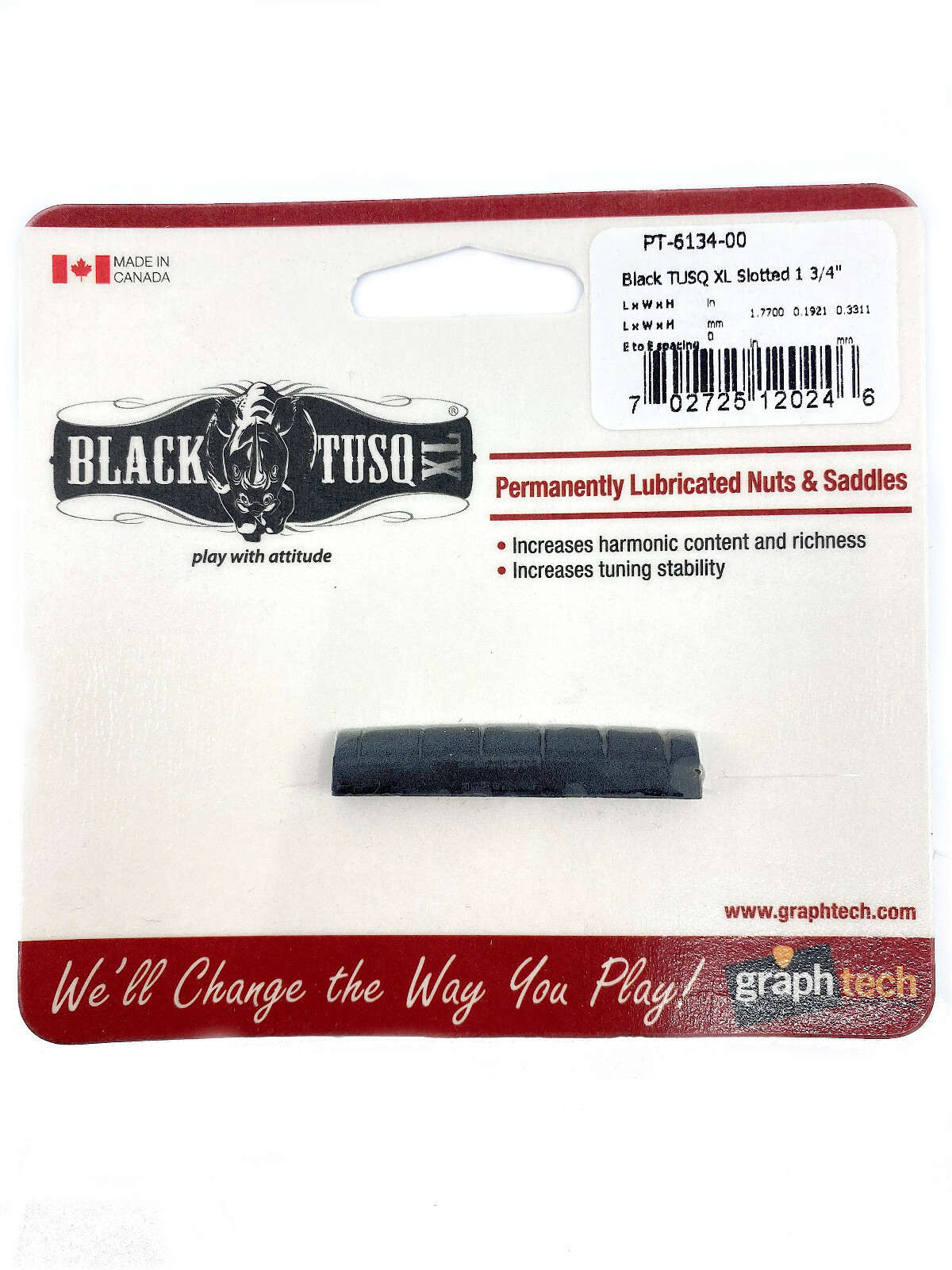 Black Graph Tech TUSQ XL 1-3/4” Readymade Nut PT-6134-00