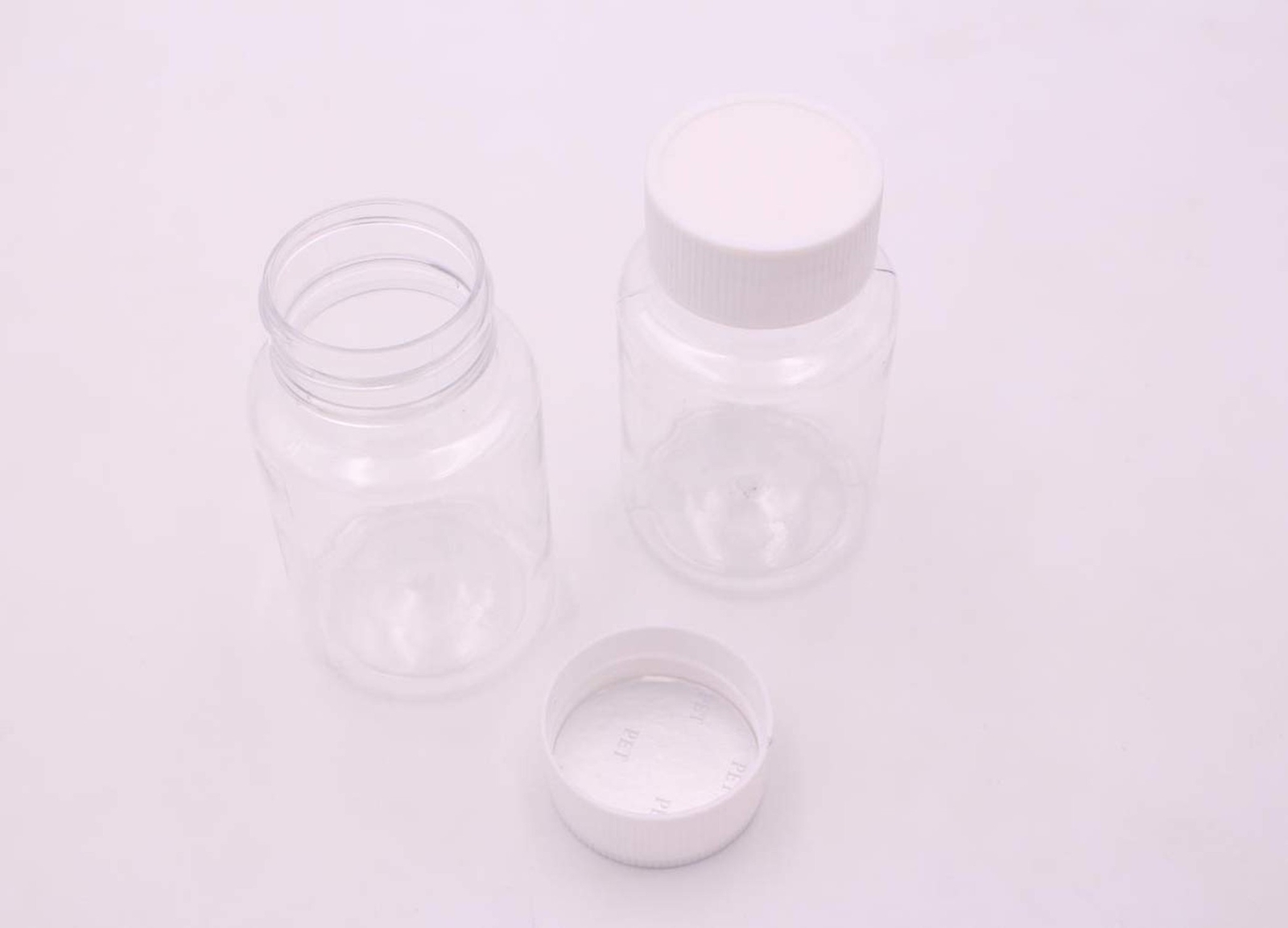12PCS Clear Empty Portable Thicken Plastic Bottles Case with White Screw Cap ...