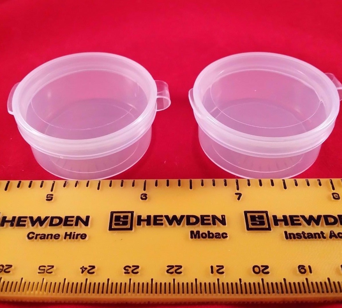 15ml Plastic fishing/paint/craft strong container/jar/pot/tub hinged x 60