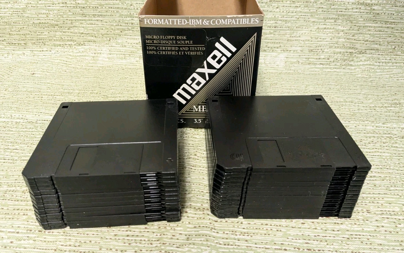 Qty (24) 3-1/2 Maxell MF2HD 3.5" HD Formatted Floppy Disks Discs FREE SHIPPING