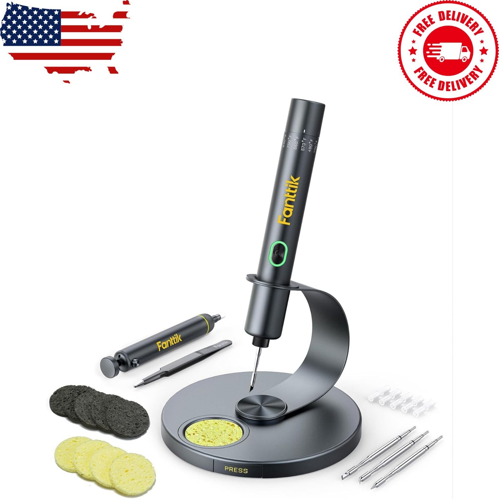 T1 Max Soldering Iron Kit, Cordless Soldering Iron, 7 Seconds Fast Heating