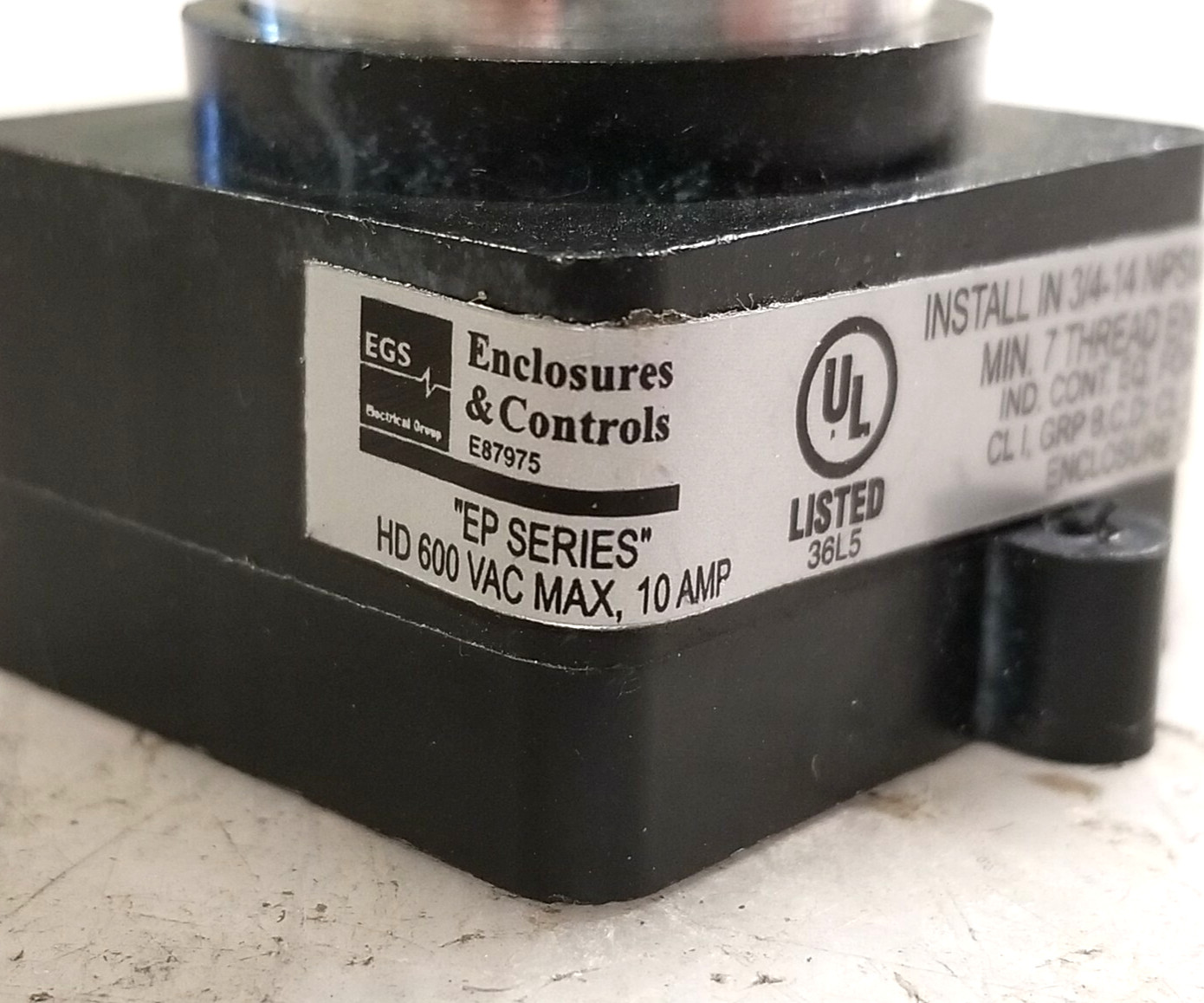 EGS Hazardous Location "EP Series" Reset/Pushbutton 600 VAC