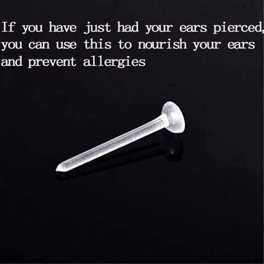 Plastic Earrings,Clear Earrings Clear Post Earring Posts and 200PCS-Flat 3mm
