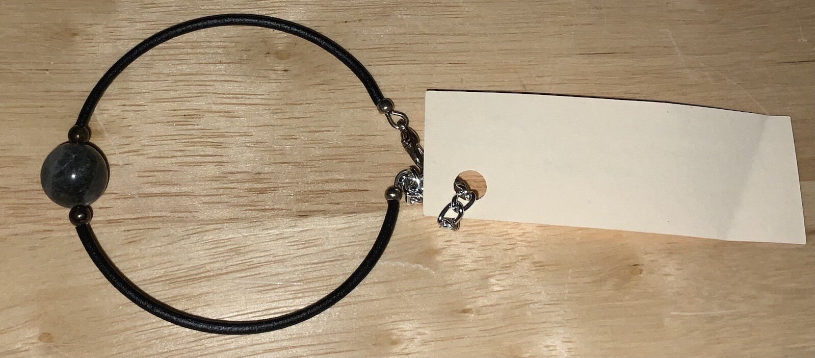 Labradorite Ball Bead, Cord Bracelet