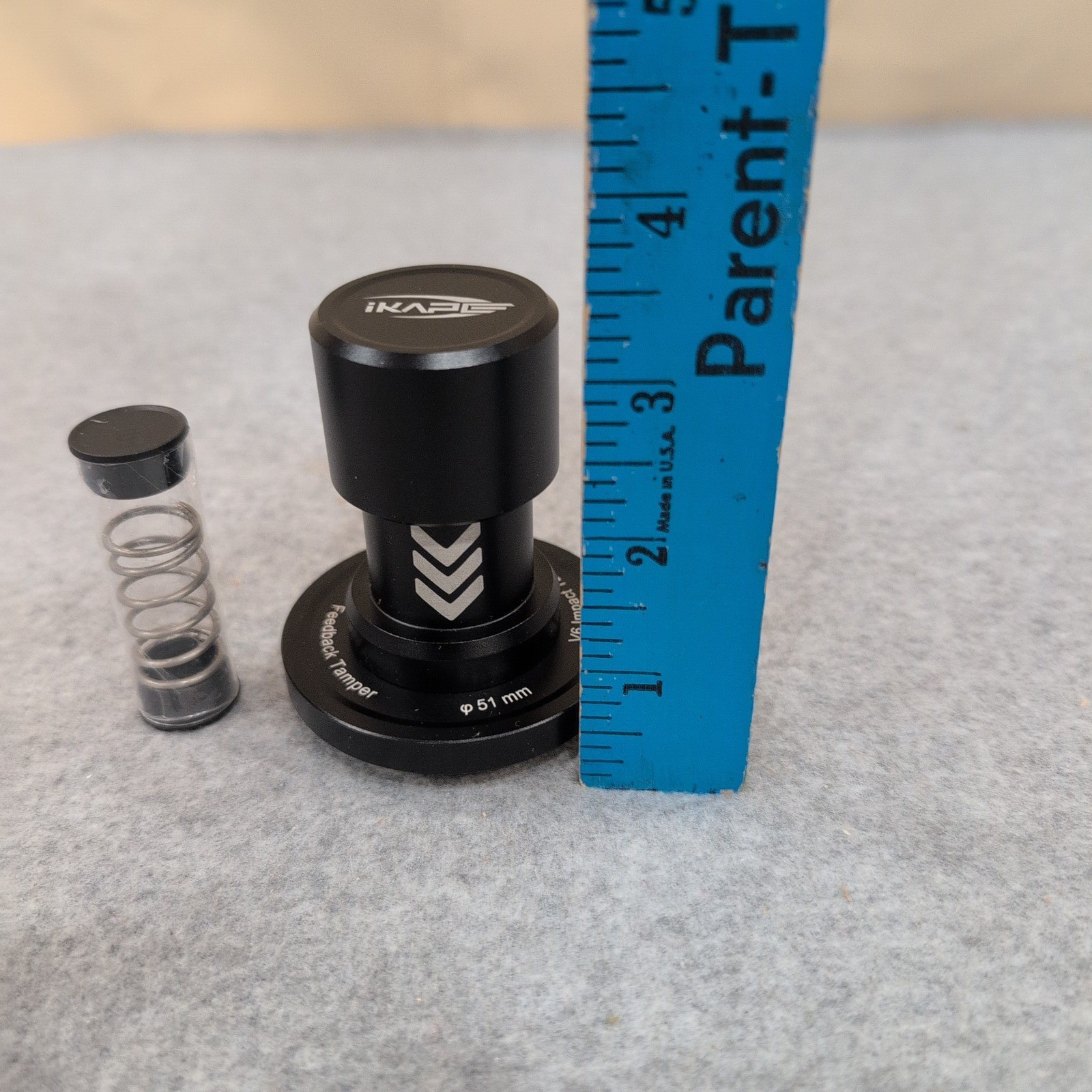 IKAPE V6 Impact Feedback Tamper 51mm Espresso Calibrated Spring Loaded Black
