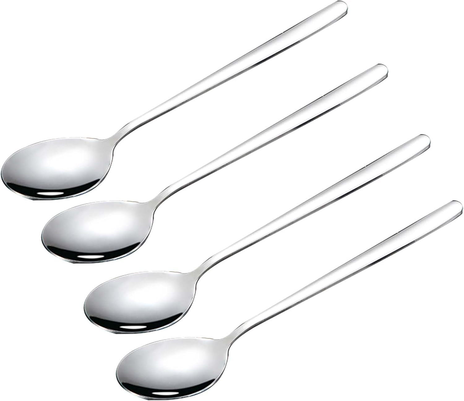 Large Soup Spoon Stainless Steel Dishwasher Safe Dinner Big Teaspoons with Round