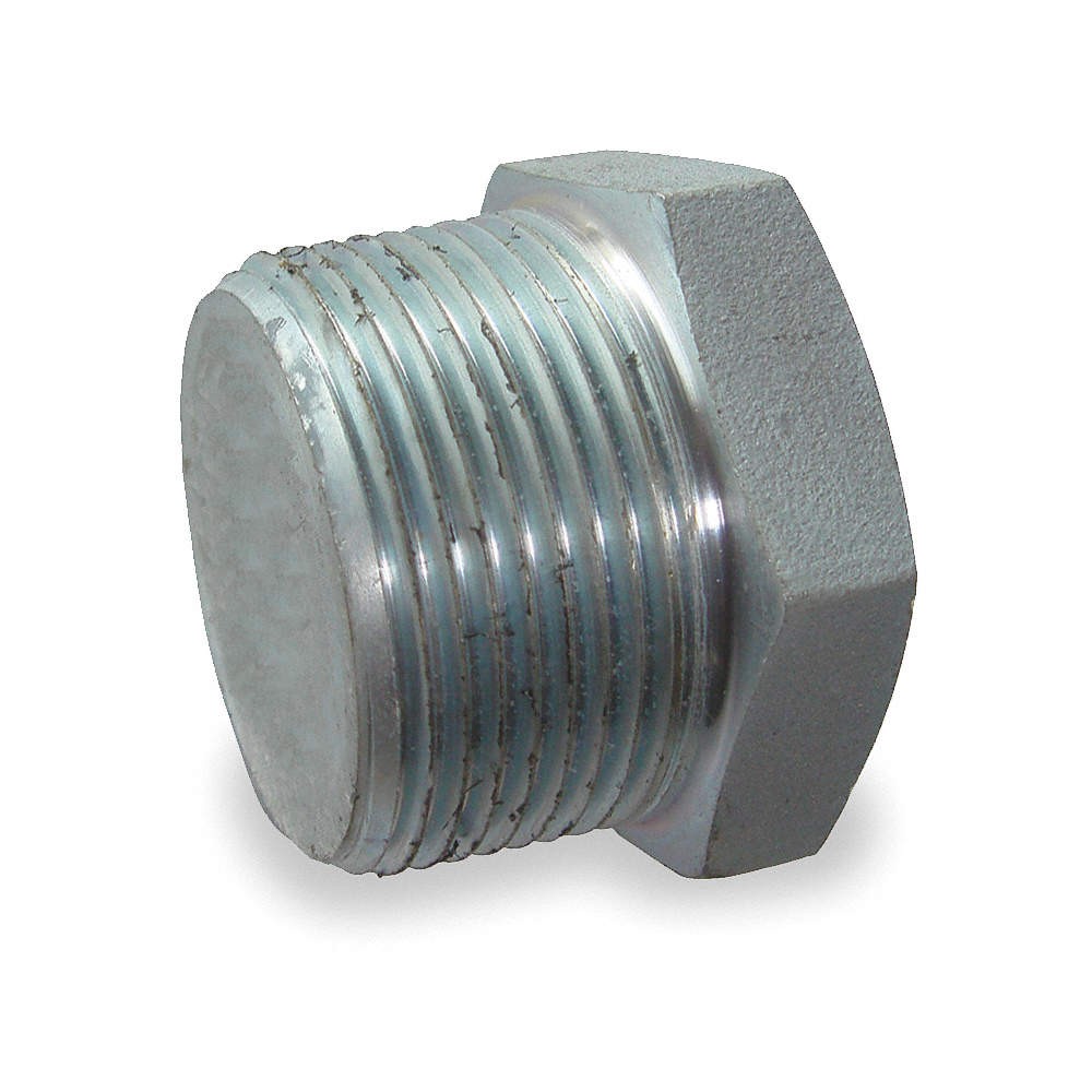GRAINGER APPROVED 1MPL7 Hex Head Plug, Forged Steel, 3/4 in 1MPL7