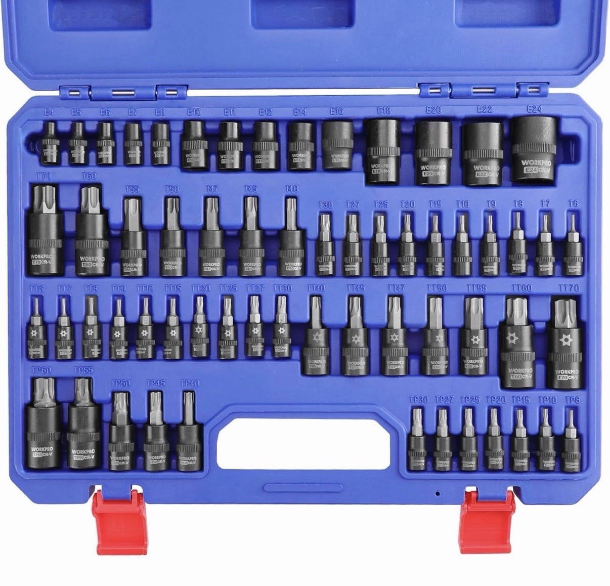 60-piece Master Torx Bit Socket and External Torx Socket Set