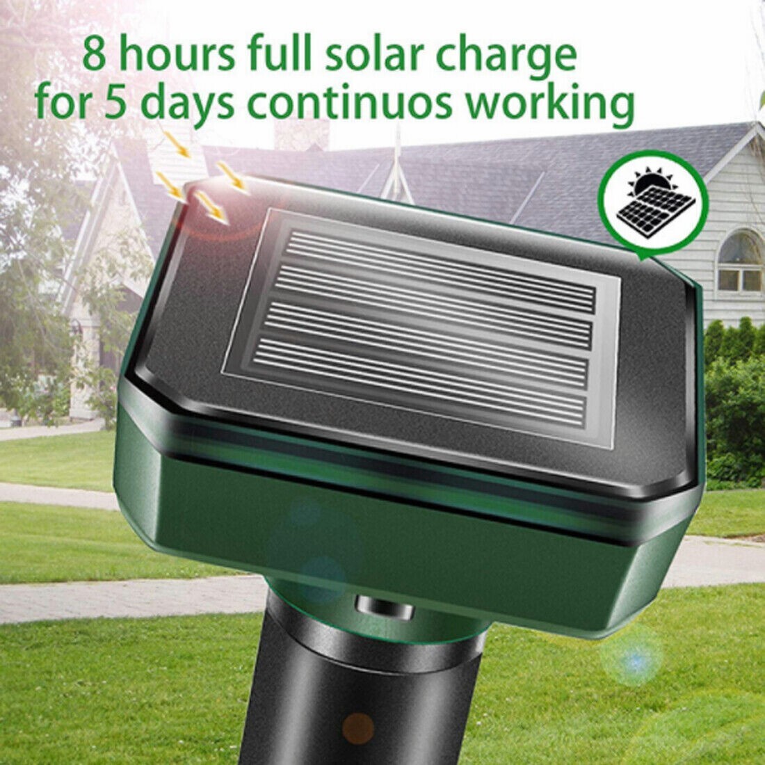 Mole Repellent Solar Powered 8 Pack Sonic Mole Deterrent Spikes for Lawn Garden