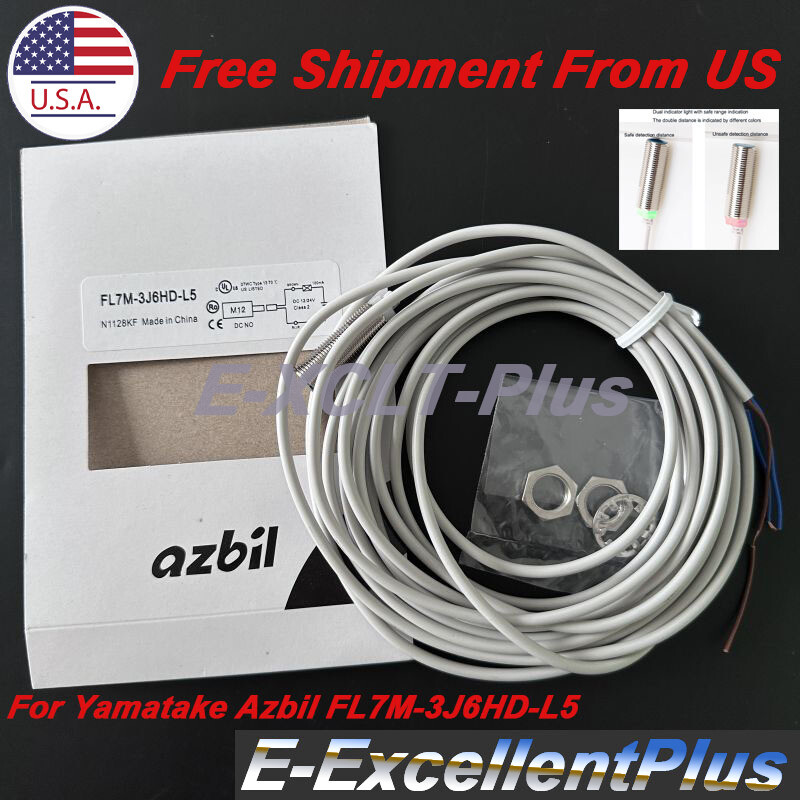 For Yamatake Azbil FL7M-3J6HD-L5 Proximity Switch Sensor FL7M3J6HDL5 2-Wire M12