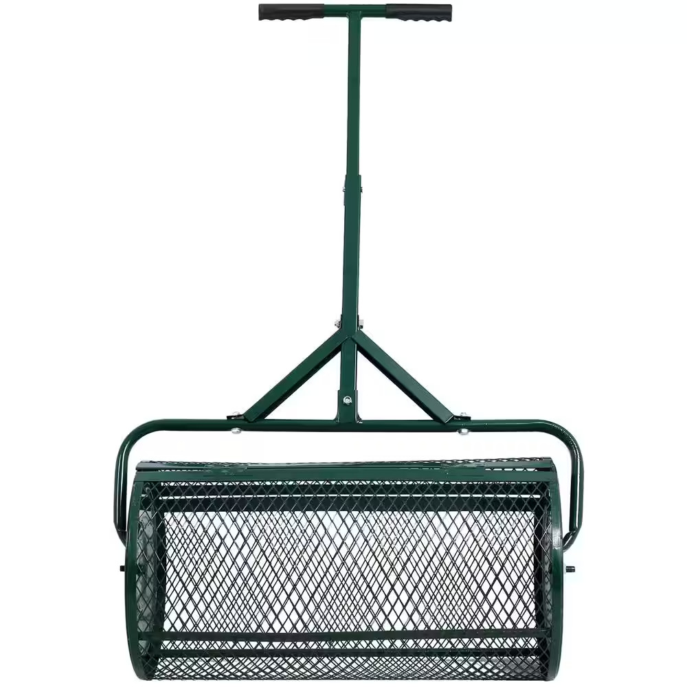 Peat Moss Fertilizer Spreader 24 In, Compost Spreader Metal Mesh for Planting Se