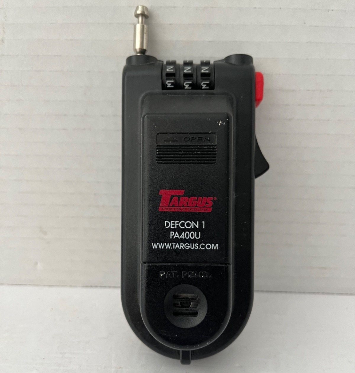 Targus Defcon 1 (PA400u) Laptop/Computer Lock 3 Digit Combo Alarm/Motion Steel