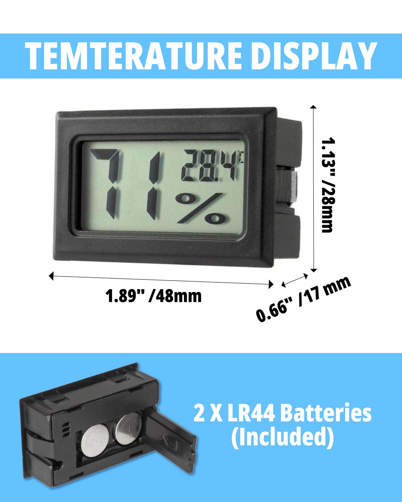 Hygrometer, Humidity Meter, Hydrometer, Room Thermometer Indoor, Humidity Sen...