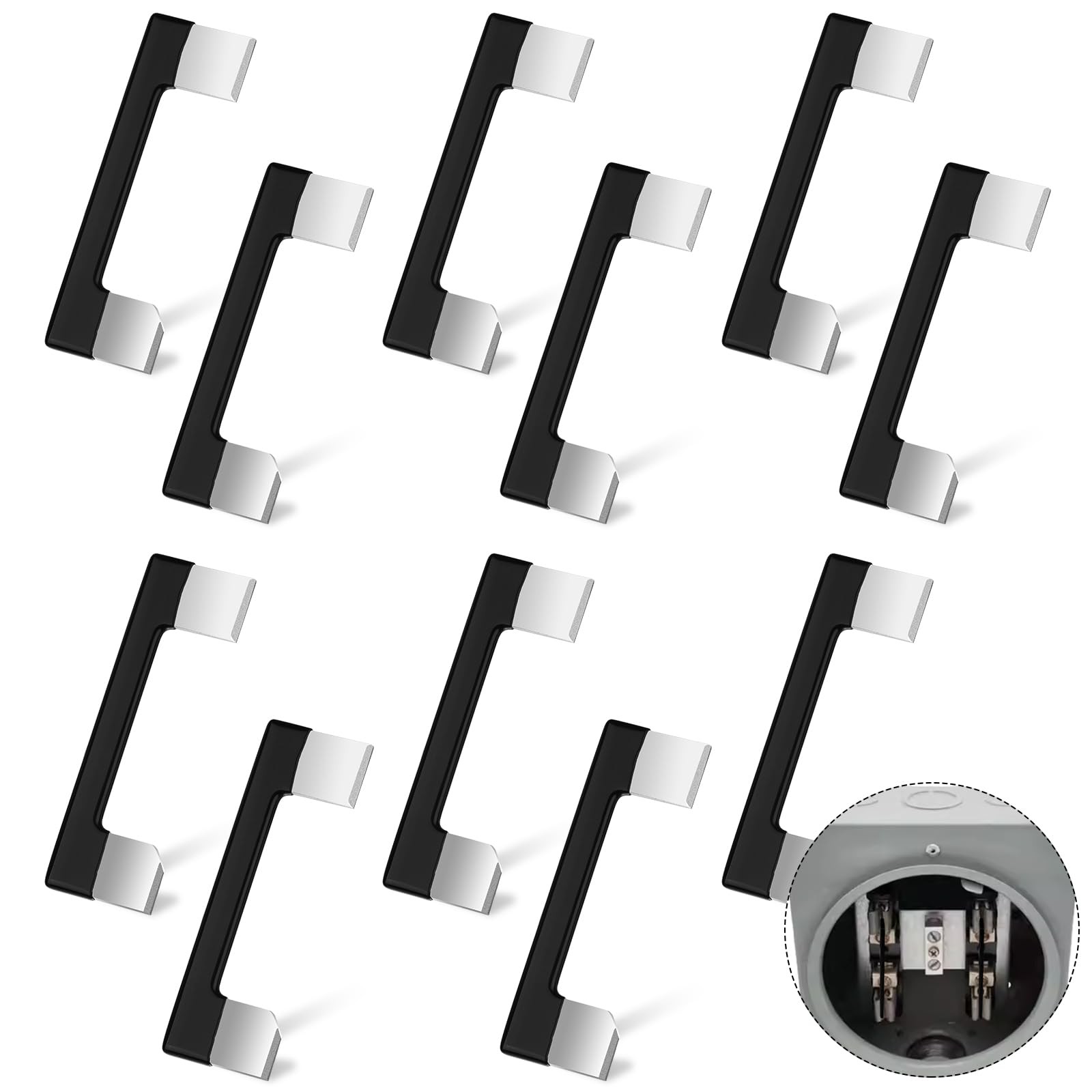 12Pcs 200 Amp Meter Socket Jumper Assembly Bypass Bus Electrical Base Link