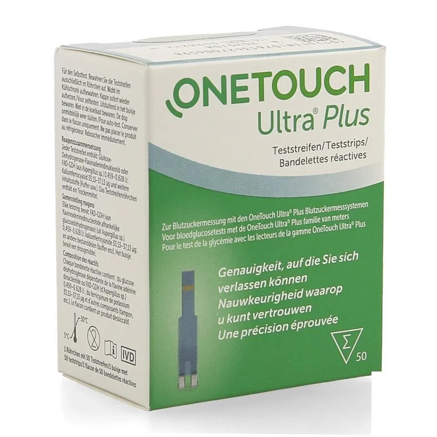 One Touch Ultra Plus for Glucose Blood Test Strips - 50 Strips