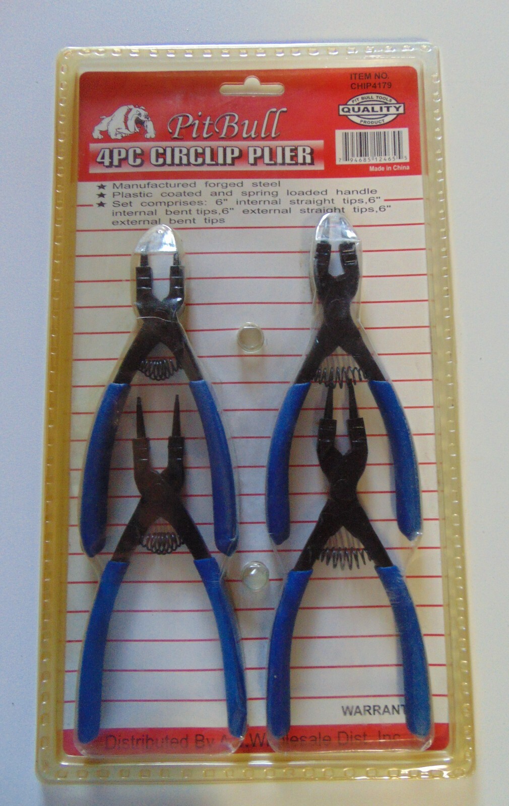PITBULL #CHIP4179 4PC CIRCLIP PLIER