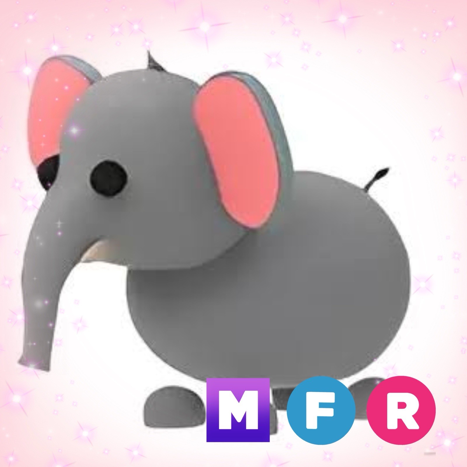 Adopt Me! Mega Neon Fly Ride Elephant Virtual Pet