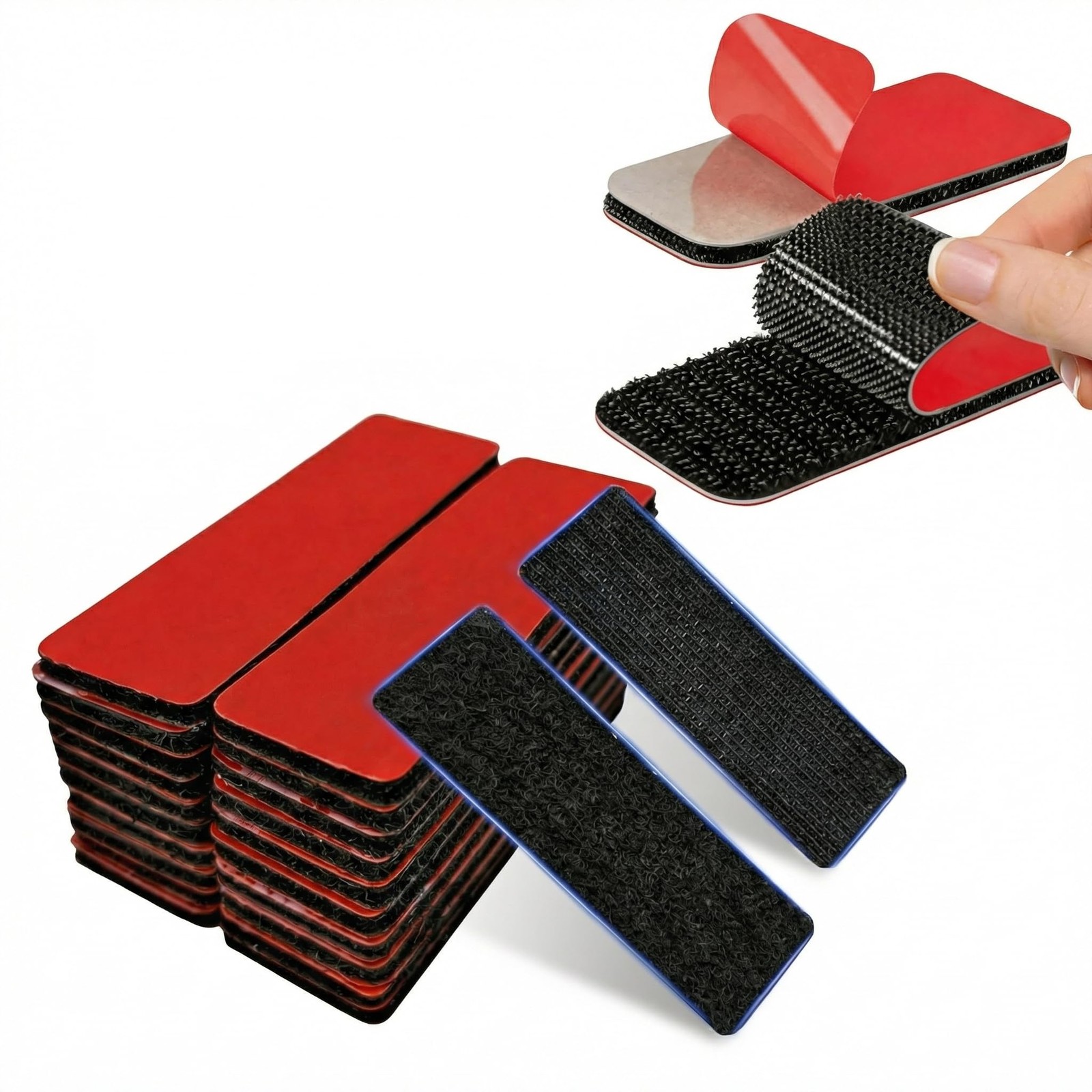 20 Sets Heavy Duty Adhesive Hook and Loop Strips, Made with 3M, Waterproof & ...