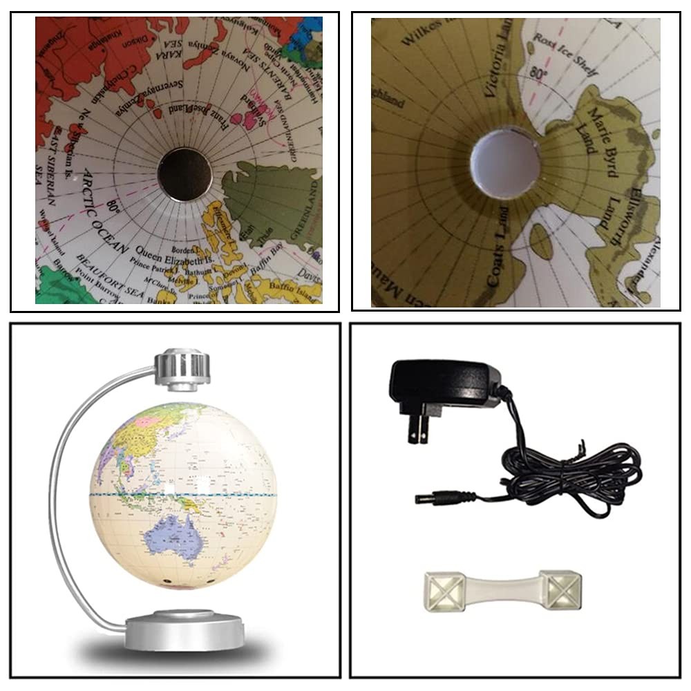 Magnetic Levitation Floating Globe 8'' Levitation Rotating Ball LED Illuminat...
