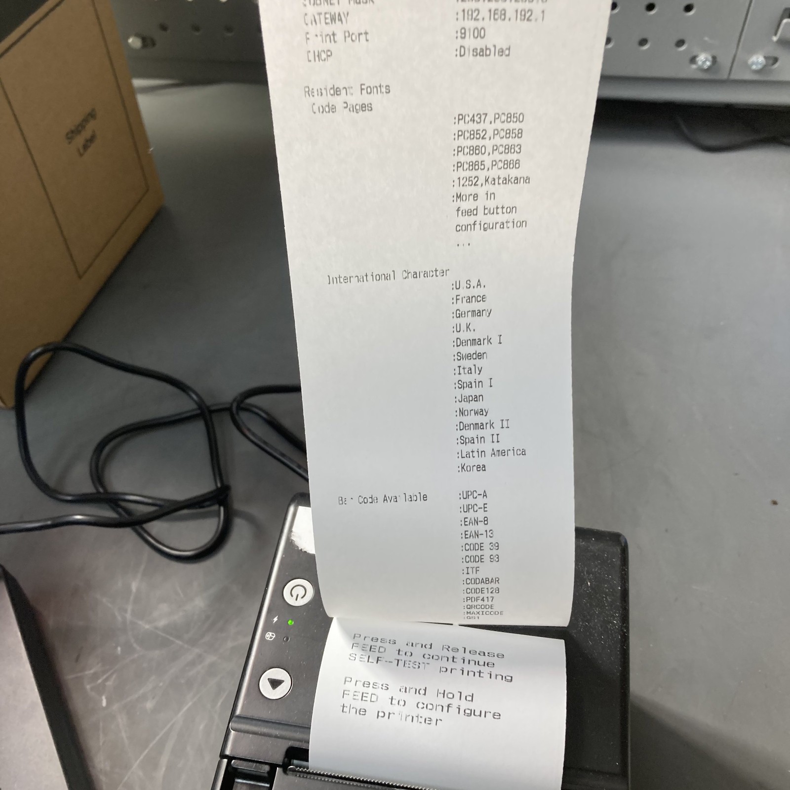 Toast Flex POS TP200 Thermal Receipt Printer With Power Cable
