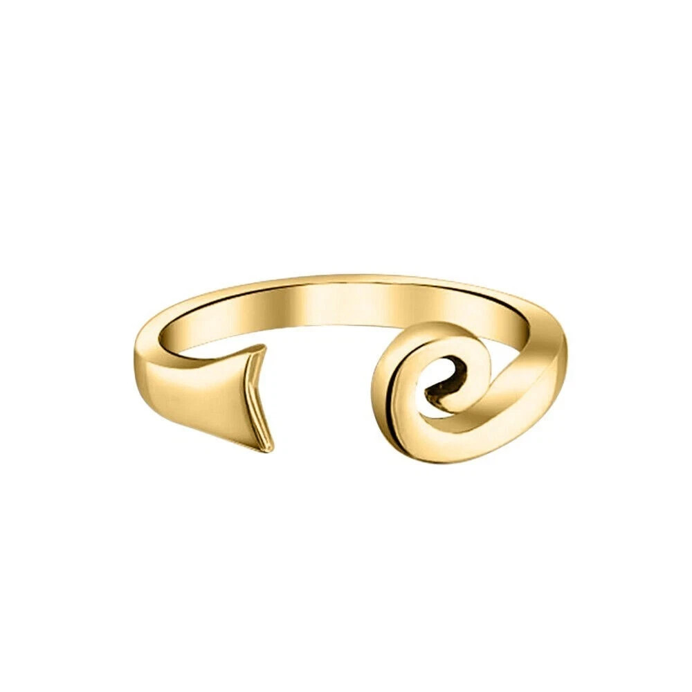 Women's 14K Yellow Gold Plated Adjustable Celtic Spiral Toe/Midi Ring