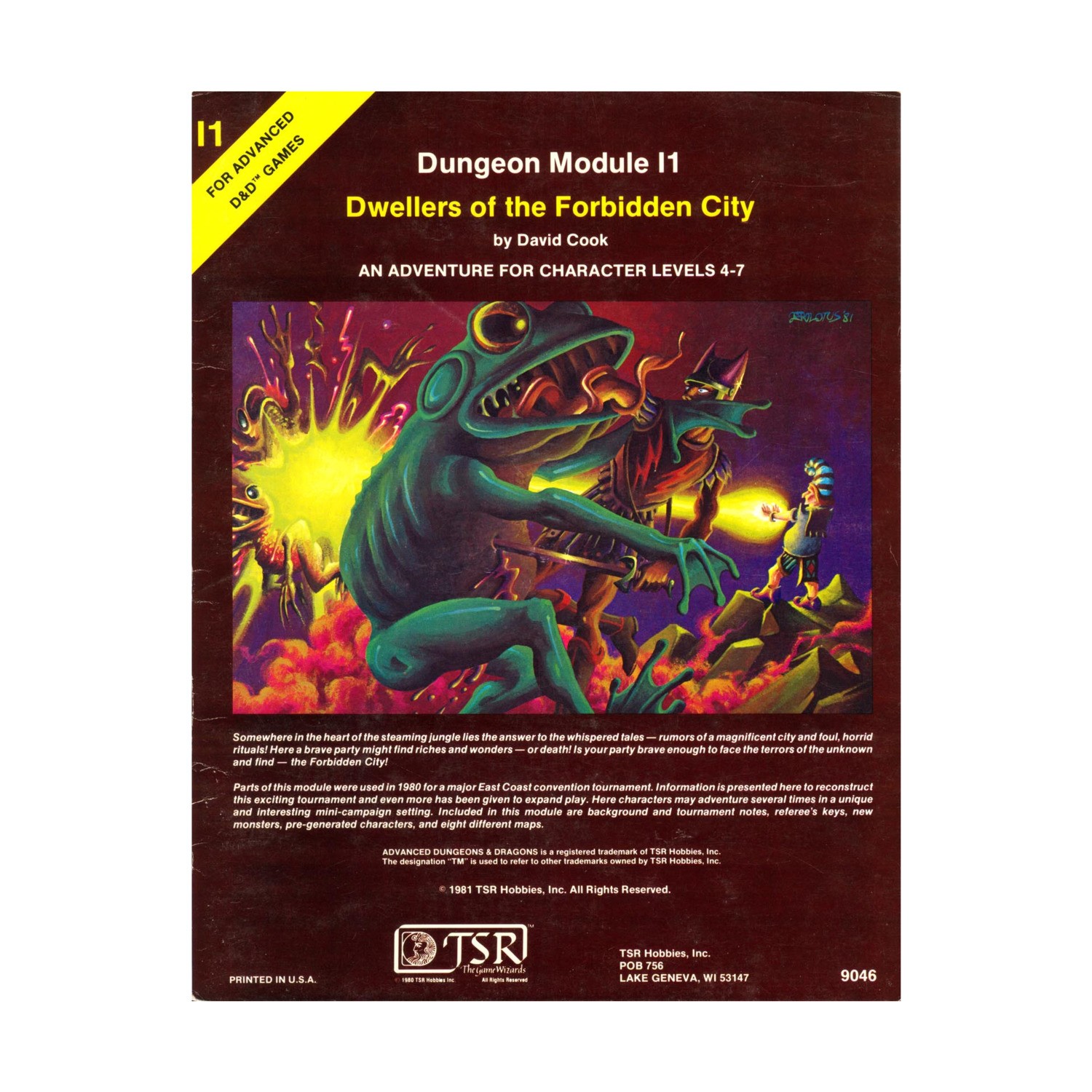 TSR AD&D 1st Ed Dwellers of the Forbidden City (2nd) VG+