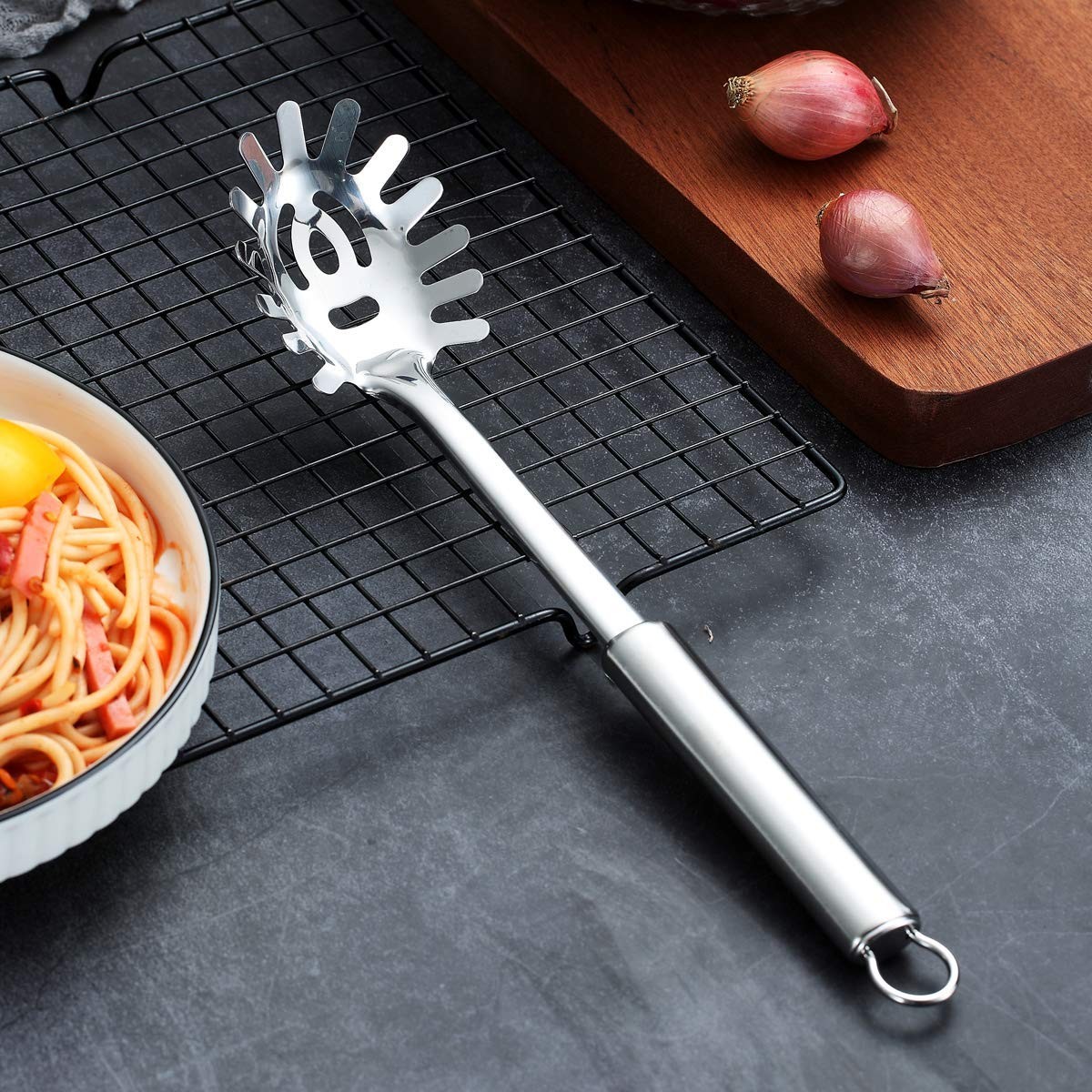 Berglander Pasta Fork, Stainless Steel Server, Spaghetti 5. Silver