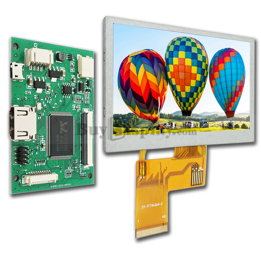 IPS 4.3" inch Raspberry Pi Touch Screen TFT LCD Display w/HDMI Driver Board