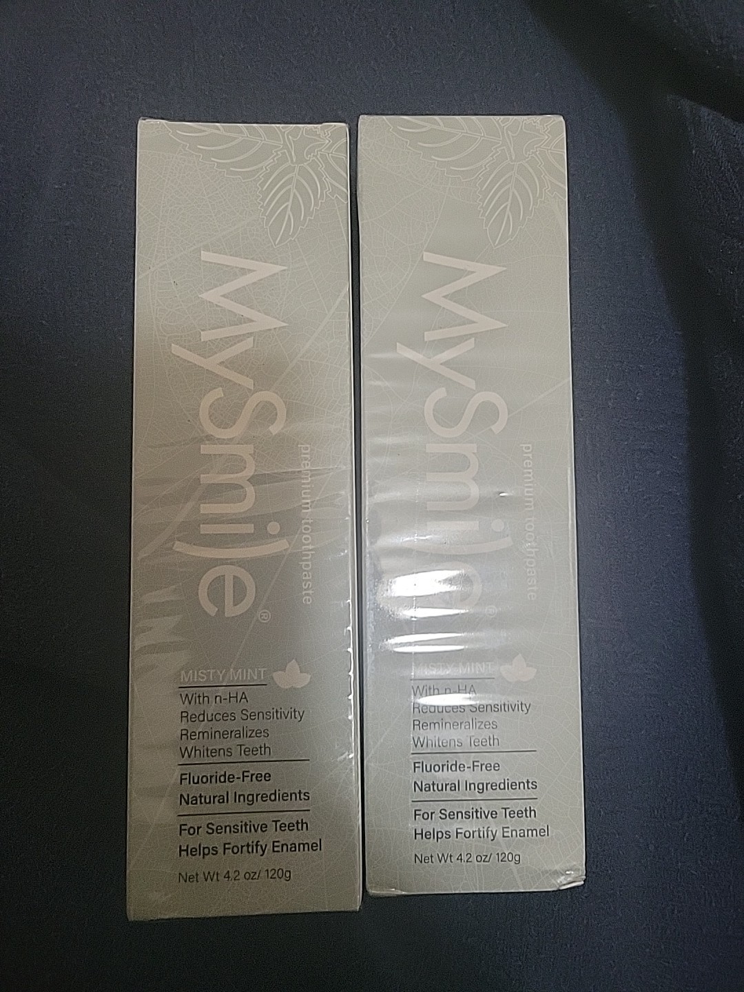 2 X MySmile MISTY MINT Nano Hydroxyapatite Teeth Whitening Toothpaste 4.2 oz