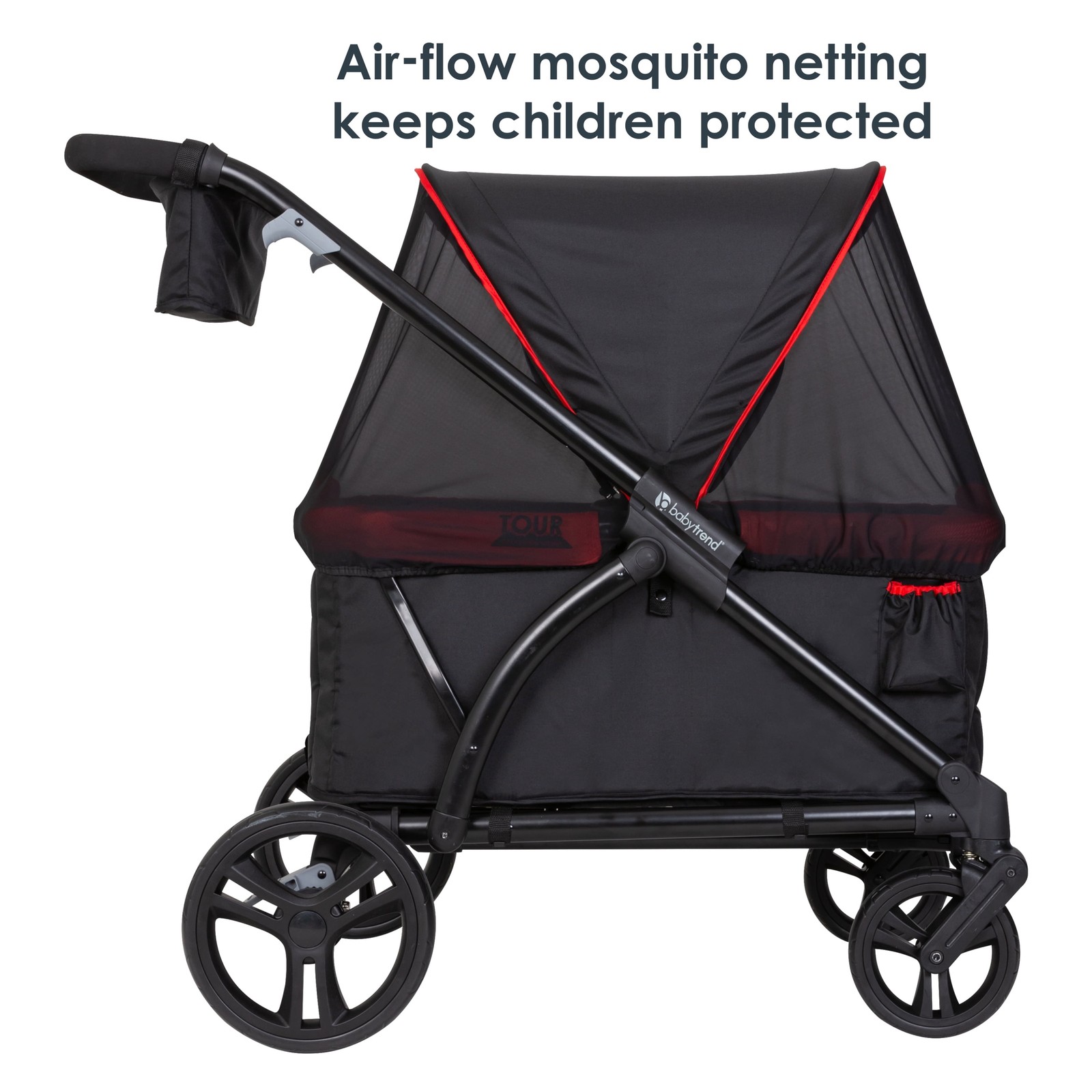 Tour 2-In-1 Stroller Wagon - Mars Red - Red
