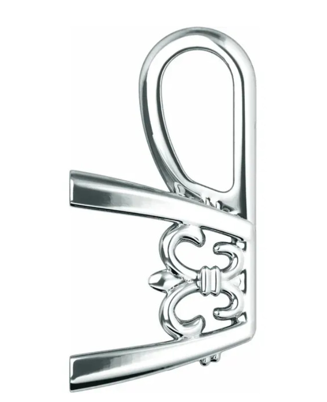 6mm Princess Square Solid 14k White Gold Fleur-de-lis Pendant Setting Mount USA