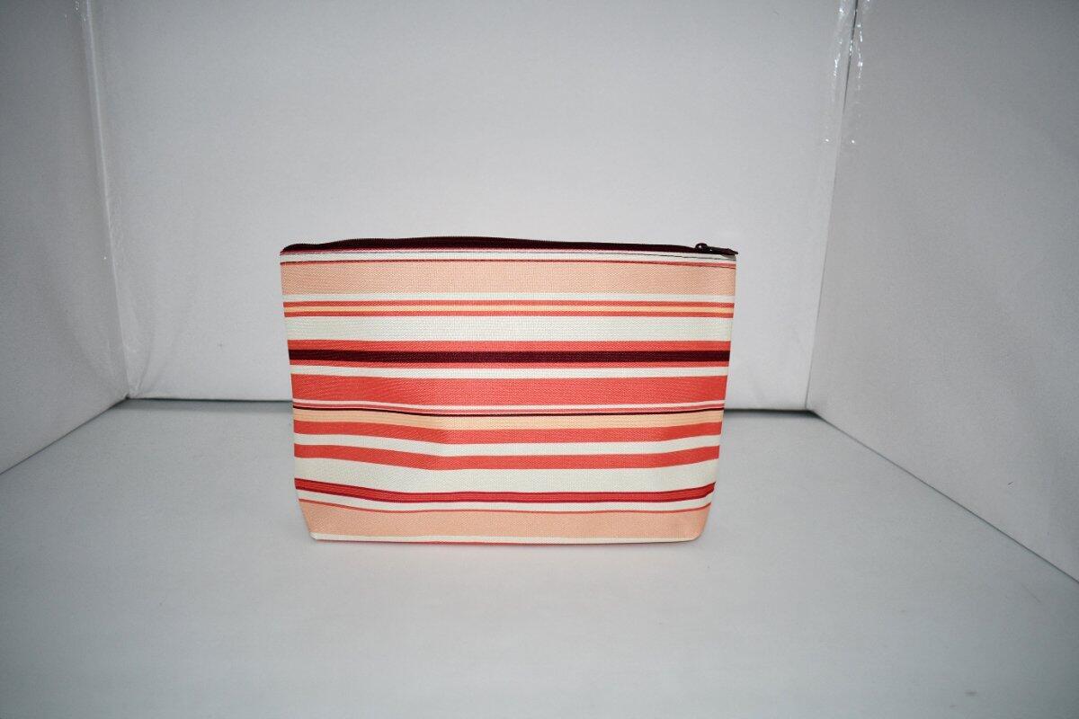 Thirty One MEDIUM Zipper Pouch in Sedona Stripe NWT
