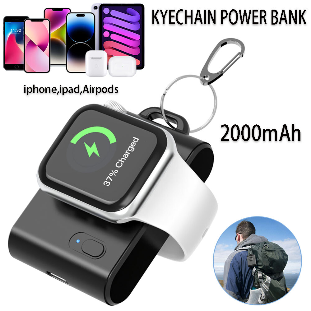 keychain Portable Charger Wireless Magnetic iWatch Charger for Apple Watch 1 2-9