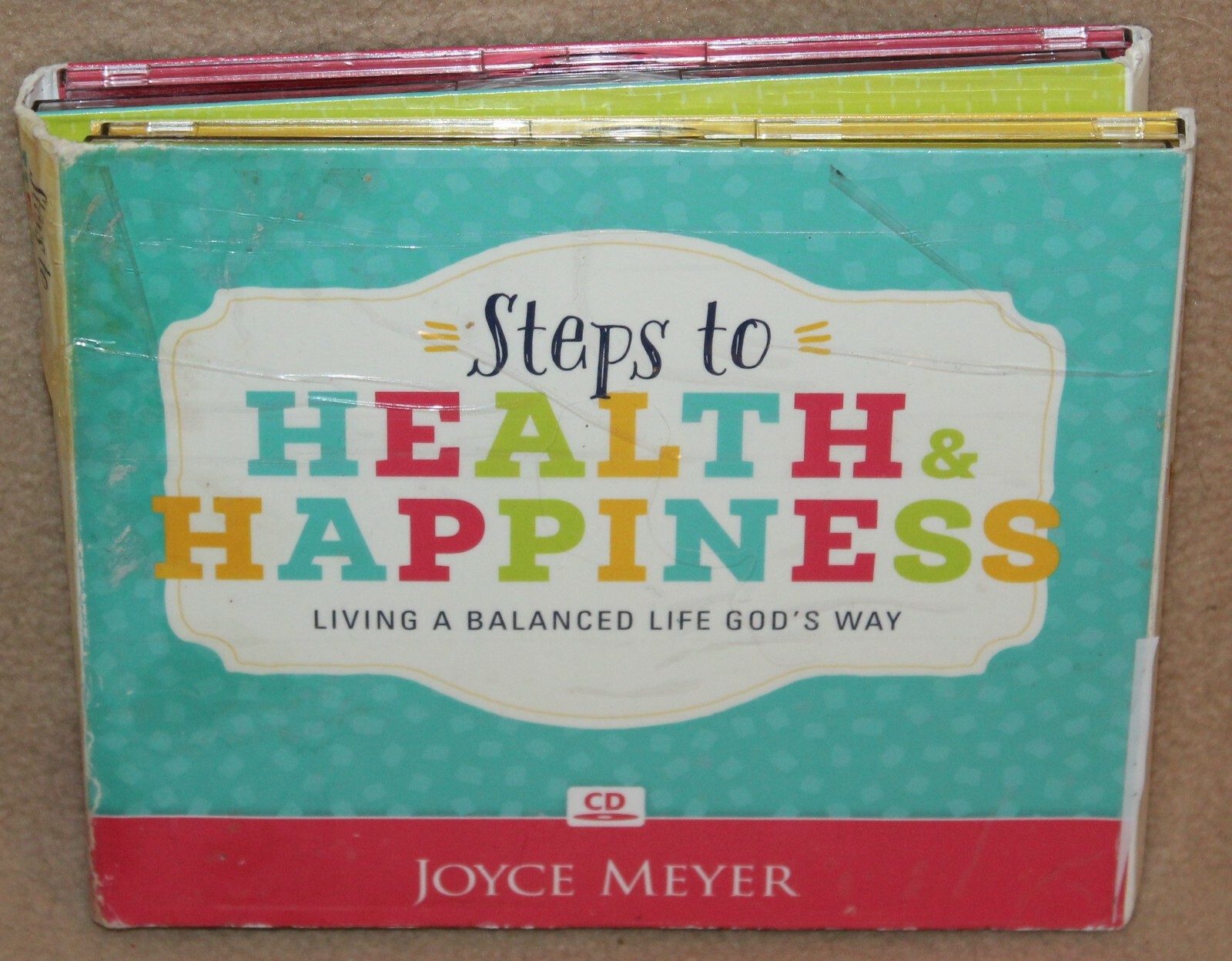 4 CD CHRISTIAN TEACHING SET BY JOYCE MEYER ~ STEPS TO HEALTH & HAPPINESS