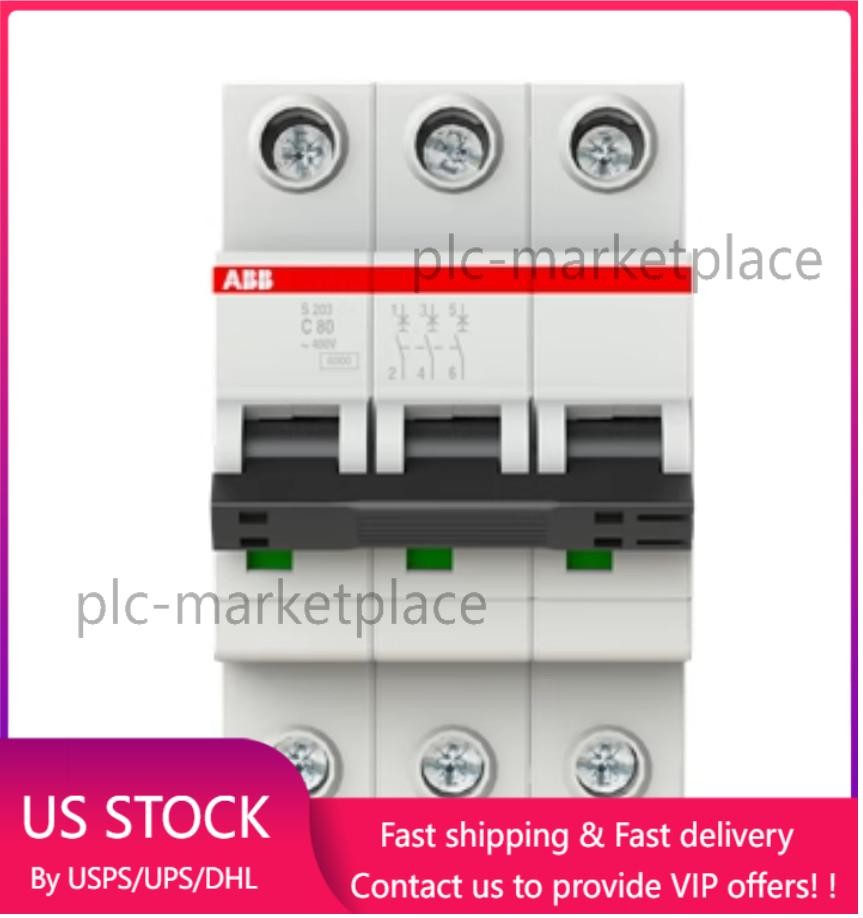 1PC New ABB Micro circuit breaker S203-C80 3P 80A #LL