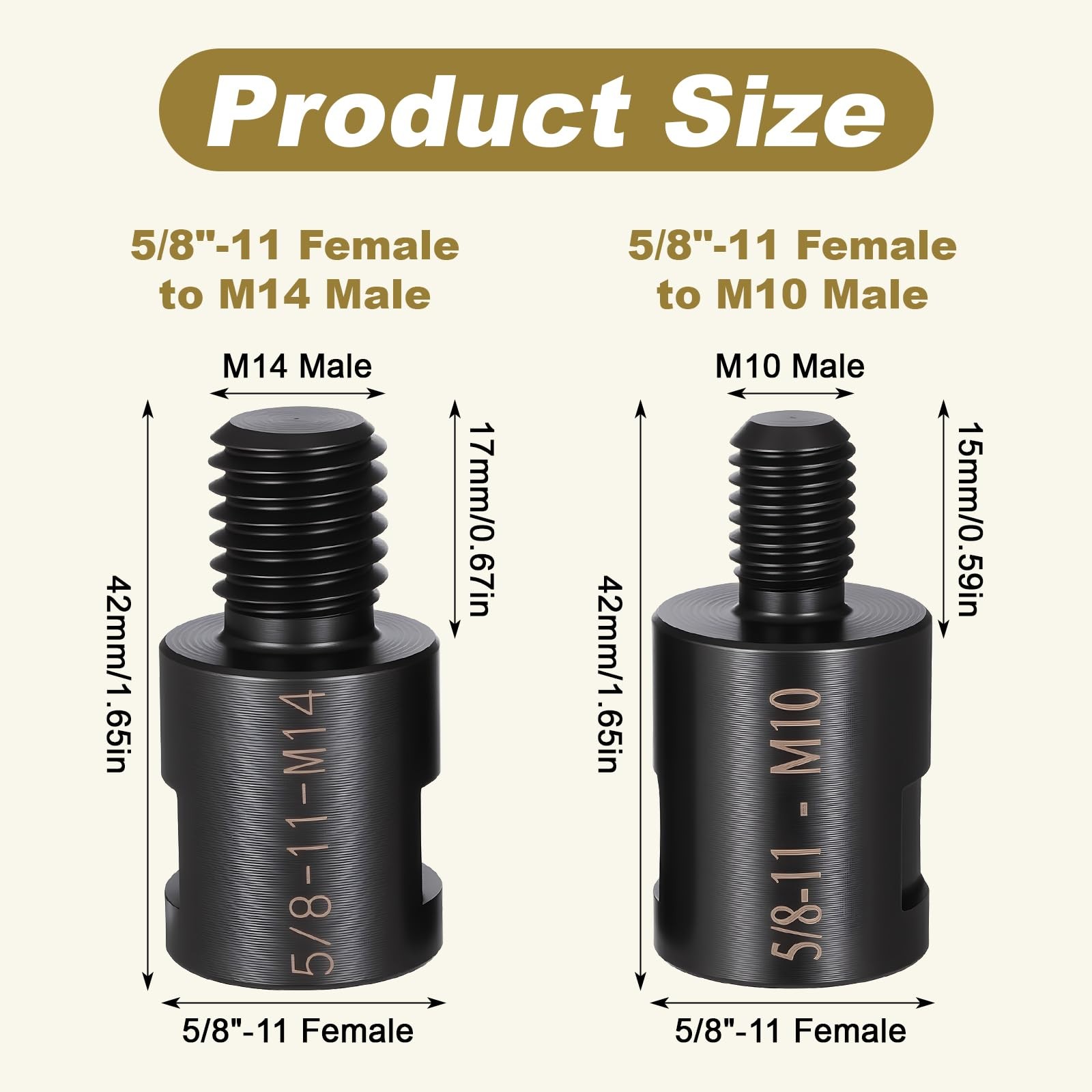 WJIAAA 2pcs Angle Grinder Adapter, Angle Grinder Attachment Converter 5/8"-11...
