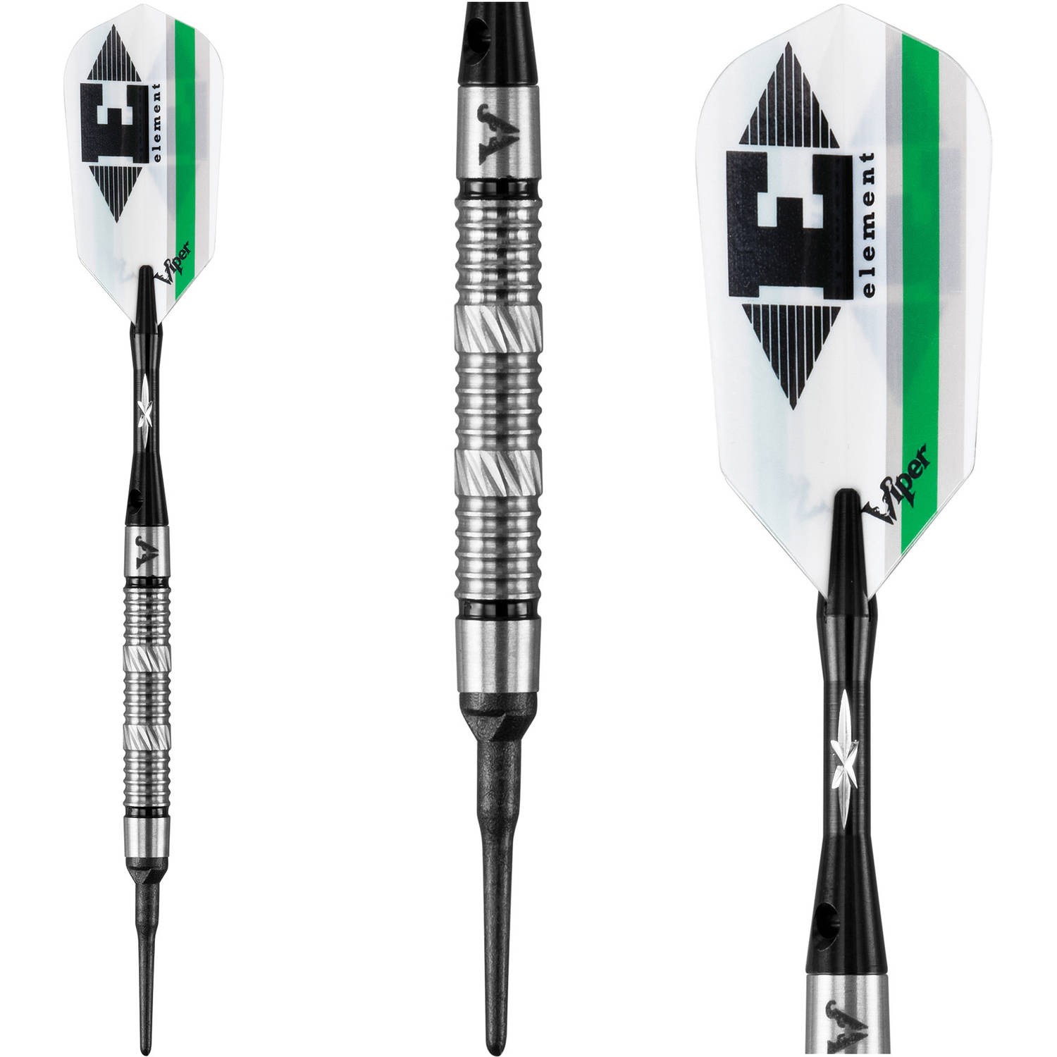 Viper Element Tungsten Soft Tip Darts Grooved Barrel 18 Grams
