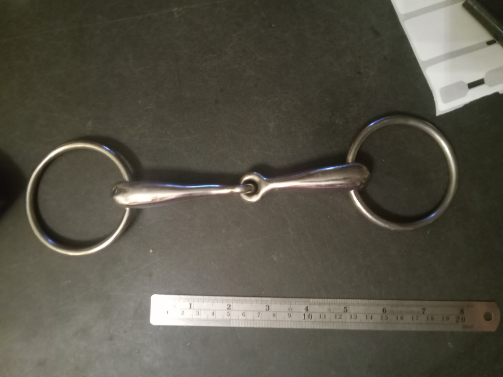 Used Hollow mouth snaffle bit 5 1/4 in