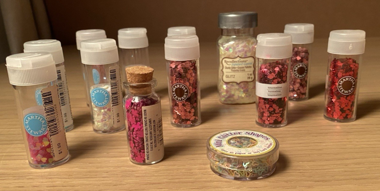 Lot Martha Stewart Craft Glitter Recollections Sequins Embellishments Mixed 13