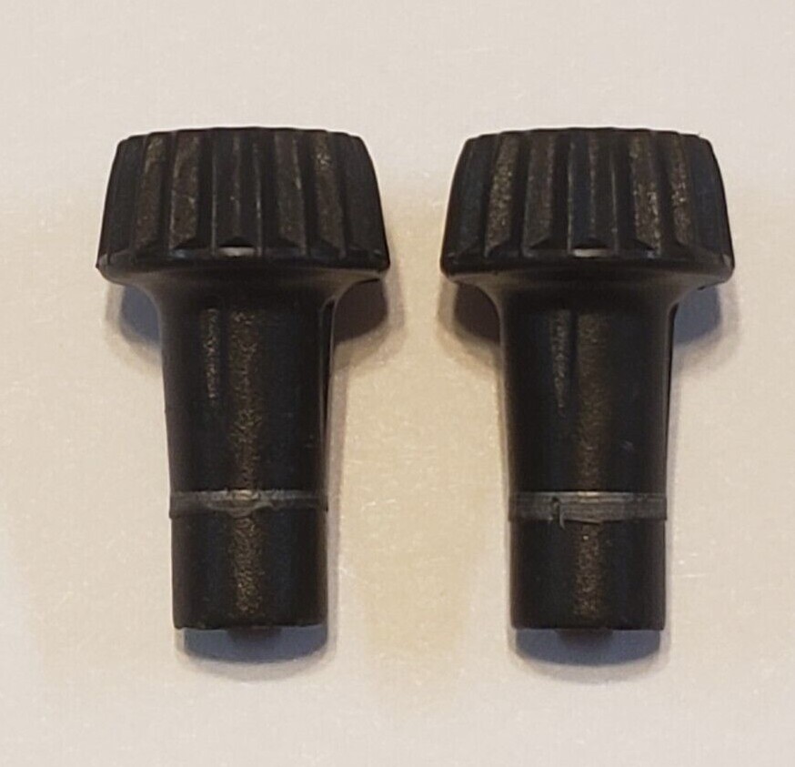 2 BLACK KNOBS FOR TURN KNOB LAMP SOCKET LAMP PART NEW 450JQ