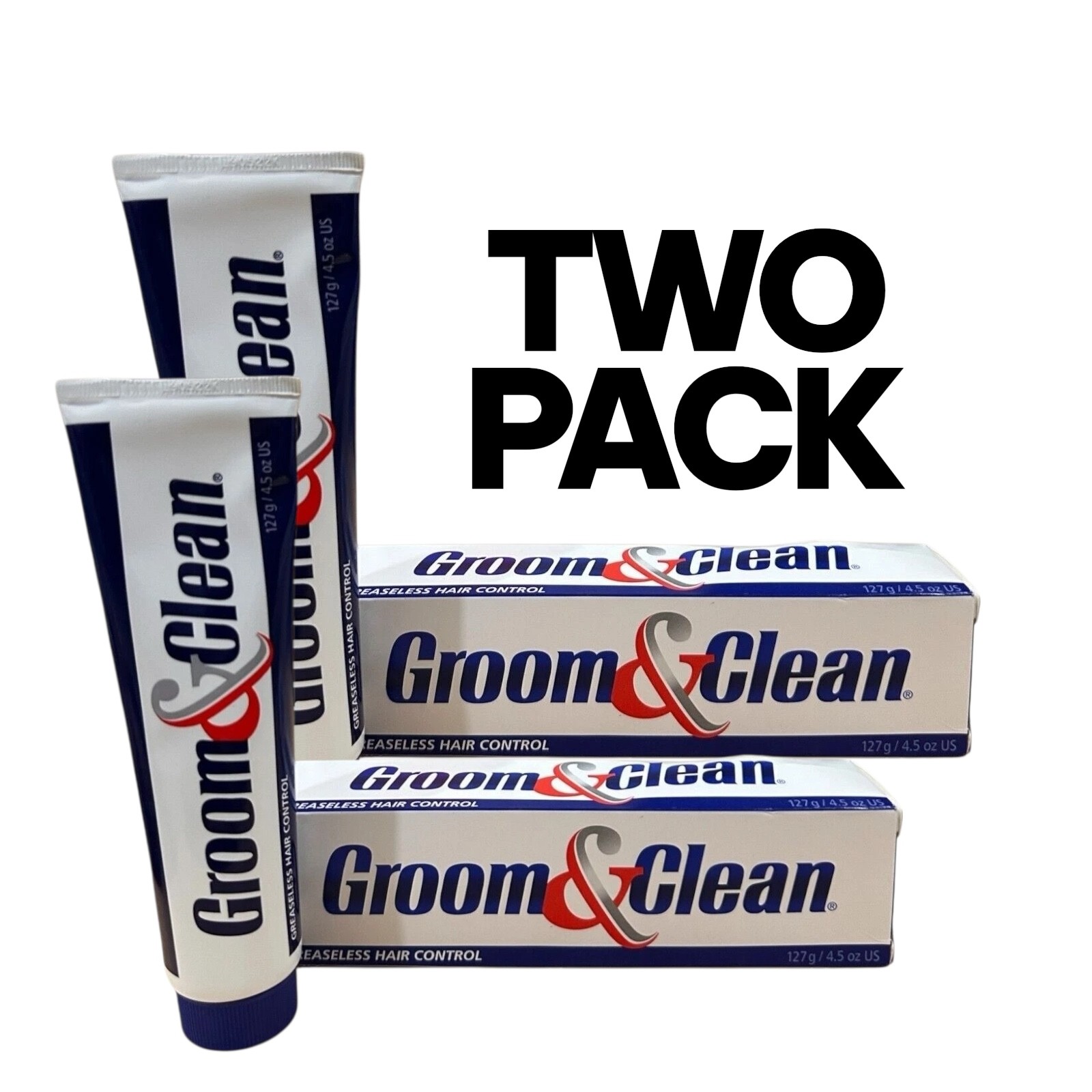 Groom & Clean Hair Styling Gel 4.5oz Lot of 2 Greaseless Control Exp 07/2028