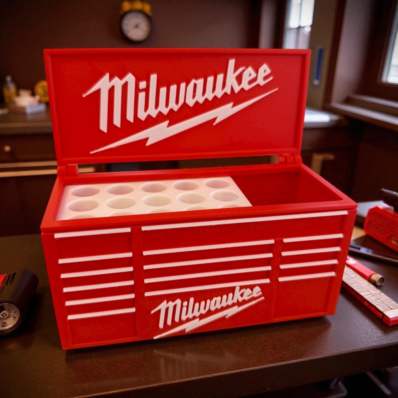 Milwaukee Workbench Toolbox Pen Holder – Tool Box Organizer for Desk